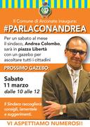 #PARLACONANDREA: IL SINDACO SARA' IN PIAZZA PER ASCOLTARE I CITTADINI SABATO 11 MARZO