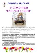 PRIMA EDIZIONE DEL CONCORSO «BALCONI FIORITI