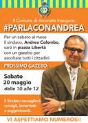 #PARLACONANDREA: IL SINDACO SARA' IN PIAZZA PER ASCOLTARE I CITTADINI SABATO 20 MAGGIO