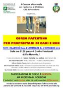 «IL PATENTINO»: CORSO FORMATIVO PER PROPRIETARI DI CANI E NON - scaricabili le dispense delle serate di corso già svolte