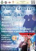 SABATO 21 LUGLIO: SI CENA E SI BALLA IN PIAZZA