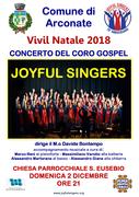 CONCERTO DI NATALE 2018 CON IL CORO GOSPEL JOYFUL SINGERS