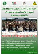 ASPETTANDO L'ADUNATA DEL CENTENARIO - CONCERTO DELLA FANFARA ALPINI SEZIONE ABRUZZI - 10 maggio ore 21.15
