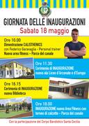 GIORNATA DELLE INAUGURAZIONI - 18 MAGGIO 2019, DALLE ORE 10.00 