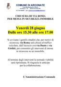 CHIUSURA DI VIA ROMA PER MESSA IN SICUREZZA IMMOBILE