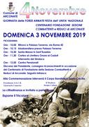 CELEBRAZIONE DEL 4 NOVEMBRE 1918 «GIORNATA DELL'UNITA' NAZIONALE E DELLE FORZE ARMATE» - DOMENICA 3 NOVEMBRE