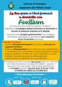 NOVITA' IN ARRIVO: IL NUOVO SERVIZIO  «AUXILIUM - SPESA E FARMACI A DOMICILIO»