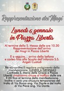LUNEDì 6 GENNAIO: ARRIVO DEI MAGI IN PIAZZA LIBERTÀ - modifiche temporanee alla viabilità 