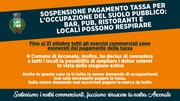CORONAVIRUS: FINO AL 31 OTTOBRE I COMMERCIANTI NON PAGHERANNO PER METTERE I TAVOLI ALL'ESTERNO