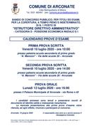 CONCORSO PUBBLICO, PER TITOLI ED ESAMI, PER LA COPERTURA DI UN POSTO DI  ISTRUTTORE DIRETTIVO AMMINISTRATIVO - CATEGORIA D -  CALENDARIO PROVE D’ESAME