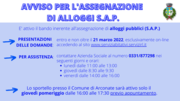 AVVISO PER L'ASSEGNAZIONE DI ALLOGGI S.A.P