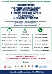 CONTRIBUTI ALLE IMPRESE DEL DISTRETTO DEL COMMERCIO ALTO MILANESE: INCONTRI PUBBLICI