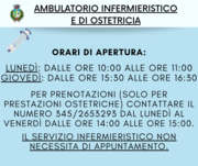 NUOVO ORARIO AMBULATORIO INFERMIERISTICO E OSTETRICO