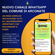 ATTIVO IL NUOVO CANALE WHATSAPP DEL COMUNE