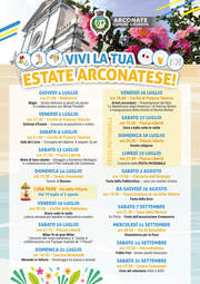 ESTATE ARCONATESE: PROGRAMMA COMPLETO 