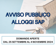 AVVISO PUBBLICO PER ALLOGGI SAP - SCADENZA 4 NOVEMBRE 2024.