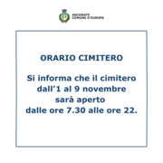ORARIO CIMITERO