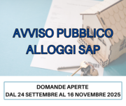 AVVISO PUBBLICO PER ALLOGGI SAP - SCADENZA 16 NOVEMBRE 2025