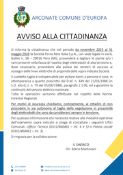 AVVISO ALLA CITTADINANZA