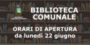 Orario estivo biblioteca